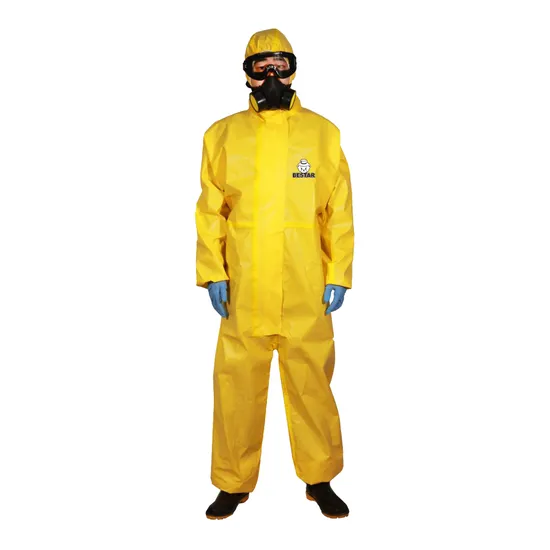 Light Chemical Protective Clothing Yellow Bestar 1PCS/Bag, 25PCS Per CTN Disposable Overall Workwear