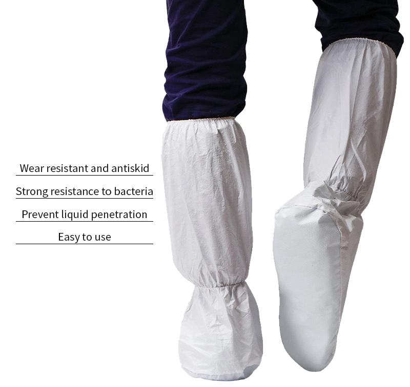 Nonwoven Non-Skid/Anti-Skip/Nonskid/Anti Slip Shoe Cover Boot Cover, Waterproof Protective Disposable Shoe Cover
