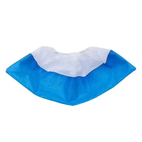 Non Woven PE Shoe Cover Plastic Blue Cleanroom Medical Disposable Shoe Cover 