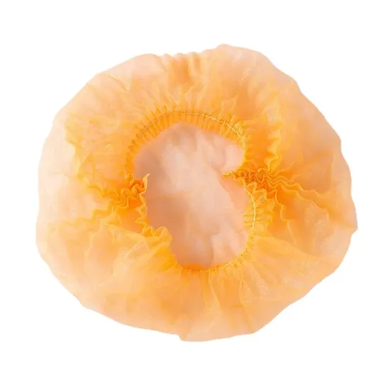 Cap Disposable Non Woven Strip Clip Cap Bouffant Head Cover Hair Net Hat Round Mob Cap 