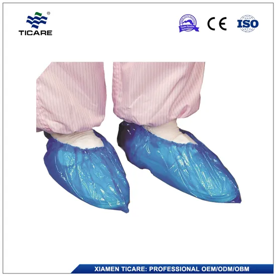 Blue Medical Plastic Hospital Clinc Waterproof Disposable PE Shoe Cover 