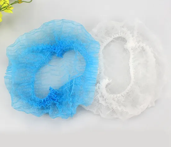 Disposable Non Woven Strip Clip Cap Bouffant Head Cover Hair Net Surgical Doctor Hat Round Mob Bar Cap 
