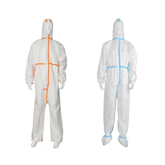 Disposable Work Clothing Waterproof Hood Thumb Loop Chemical Protection Workwear Suit 