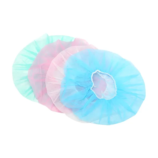 Disposable Round Cap Non Woven Bouffant Cap Nurse Cap 