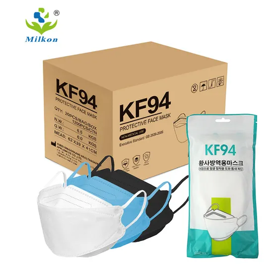 Hot Selling Kf94 Mask Factory Wholesale White Gray Black Kf94mask Fashion Face Masks Disposable Fish Shape Facemask Masker 