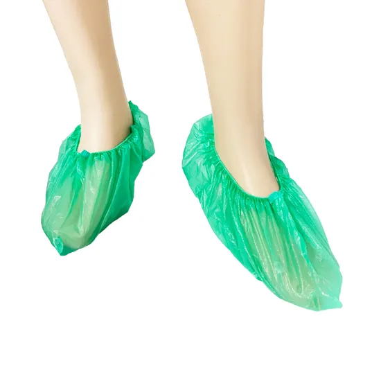 Disposable Colorful Green Customized OEM Low Cost Plastic CPE Overshoes Waterproof Foot Shoe Covers 