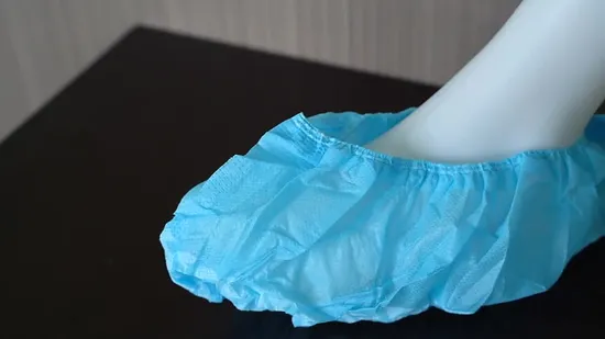 Blue Plastic Shoe Cover Anti Static PP Disposable Waterproof Medical Antistatic Nonwoven Shoecover Sleeve Cover 
