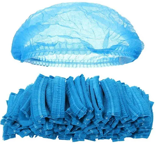 Disposable Strip Bouffant Head Cover Hair Net Surgical Doctor Hat Mob Cap 