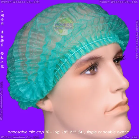 Disposable PP Clip Bouffant Cap 
